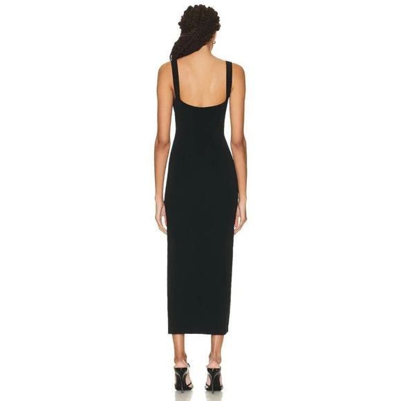 Roland Mouret Knit Midi Dress in Black XSmall New Womens Bodycon - Picture 2 of 15